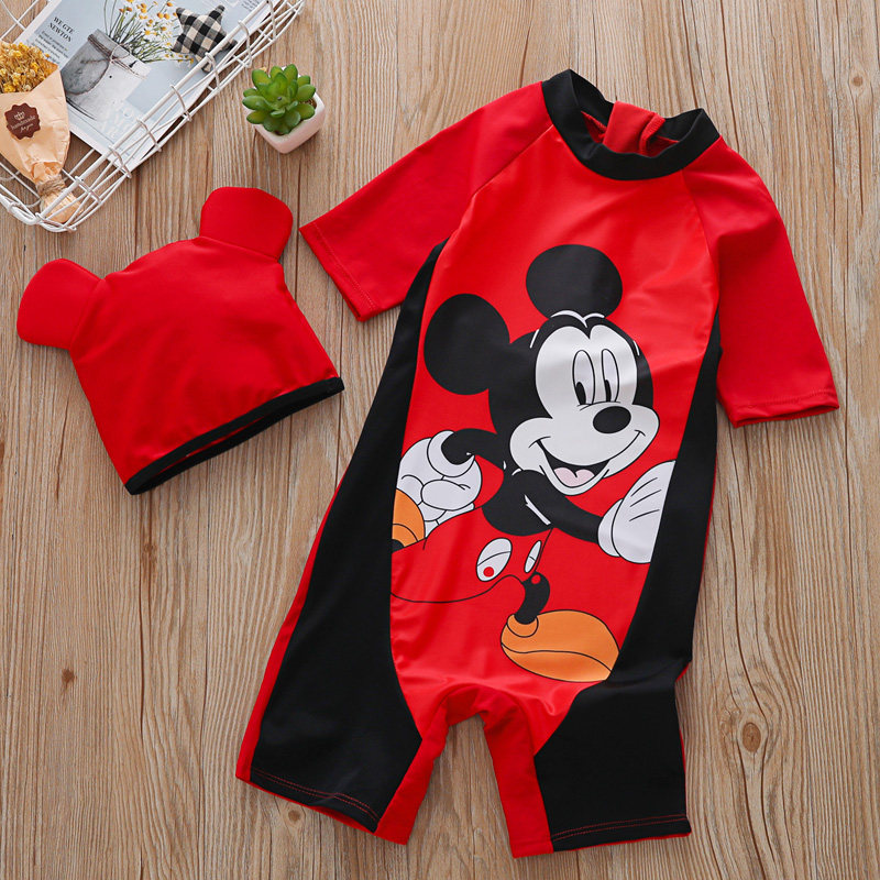 Children's bathing suit boy 2022 new male baby swimming suit 2-year-old infant one-piece swimsuit boy speed dry-Taobao