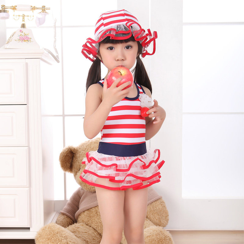 Children's swimsuit girls summer 2021 new cute children 2 years old 3 Korean foreign princess summer skirt quick dry