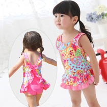 Childrens bathing suit girl Xia 2021 new cute baby swimsuit foreign air princess dress with Korean female baby