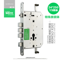 Weiyi 304 stainless steel anti-theft door lock anti-insertion double fast lock body fingerprint lock body Y9 special lock body
