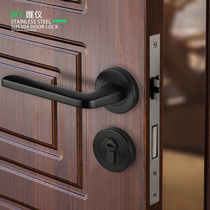 Weiyi WY 304 stainless steel door lock interior door bedroom door lock nano black split lock L72-03