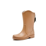 星亿伦 Модная комфортная обувь, туфли, нескользящие флисовые высокие сапоги, средней длины