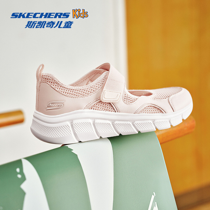 Skechers斯凯奇儿童夏季透气网面轻量舒适运动魔术贴玛丽珍休闲鞋：夏日宝贝的时尚新宠！ 凉鞋 淘宝好物网 