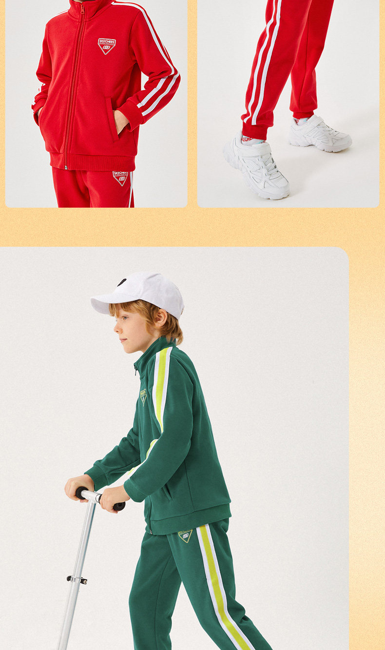 斯凯奇 童装 加绒加厚 运动服套装 图13