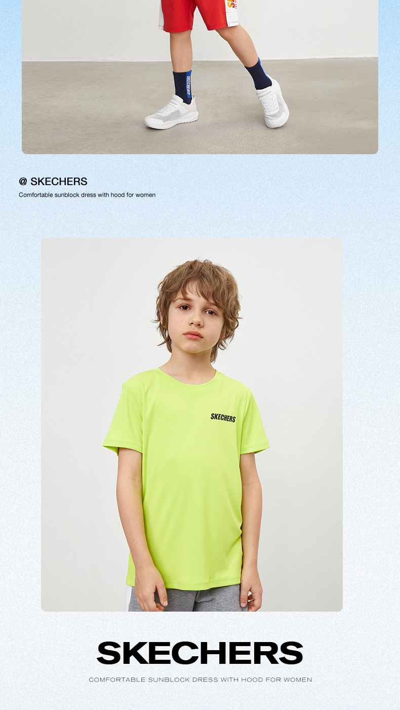 Skechers斯凯奇 儿童 速干T恤 图7