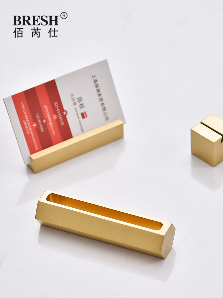 Modern light luxury brass label holder Desktop card holder Photo holder Post-it note message holder Price holder Business card holder Card holder