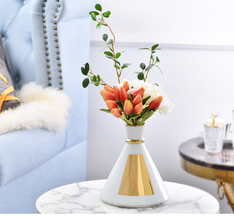 Light key-2 luxury ceramic vase floral wine TV ark, furnishing articles contracted sitting room creative fashion decoration H1011 shelf