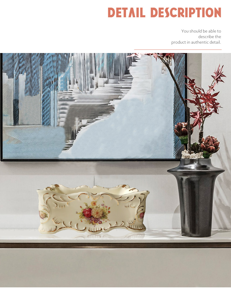 Light the key-2 luxury of ceramic ashtray creative fashion home decoration paint ceramic decorative furnishing articles