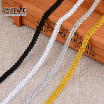 Black and white Centipede Lace Weaving Clothing Curtain Accessories Weaving diy Hand Decorative Side Accessories