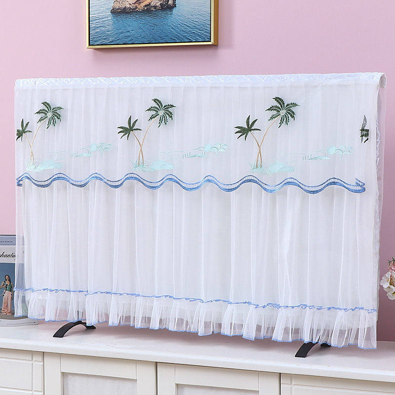 Four sides wrapping up without taking the TV cover dust cover 65 inch 55 inch Brief cover cloth cover towel TV set-Taobao