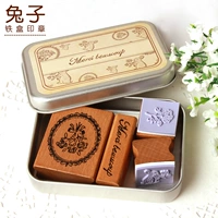 Жестяная коробка, печать, кролик