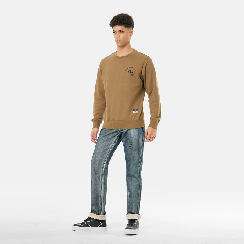 [Celebrity Style] Мужские джинсы EVISU с ностальгической вышивкой цветка-домика чайка