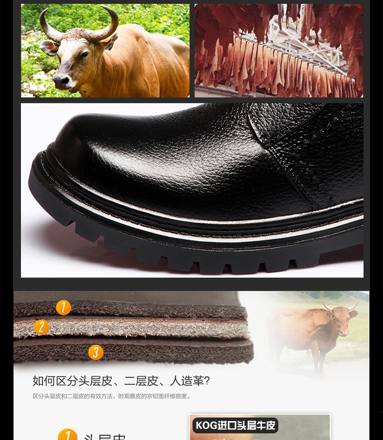 Giày Winter England Martin tăng và giày cashmere Giày nam xu hướng dụng cụ bằng da - Giày ống giầy âu nam