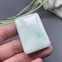 Natural scarce old pit material Xian Lantian Jade Peaceful Brand Pendant Lake Blue Green Jade Pendant with Certificate
