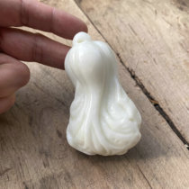 Natural jade cabbage handle pieces Xian Lantian Jade Baicai Gather ornaments gifts Terracotta Warriors and Horses same style toy pieces