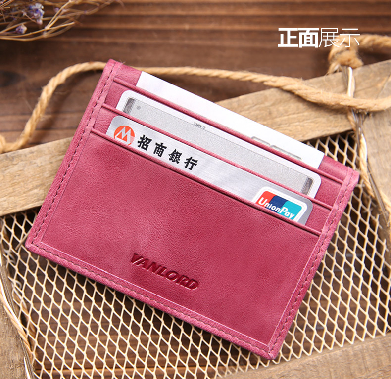 Thẻ nữ da Hàn Quốc nhỏ dễ thương đa chức năng nữ da siêu mỏng xe cơ giới giấy phép lái xe bằng da ví nam đẹp