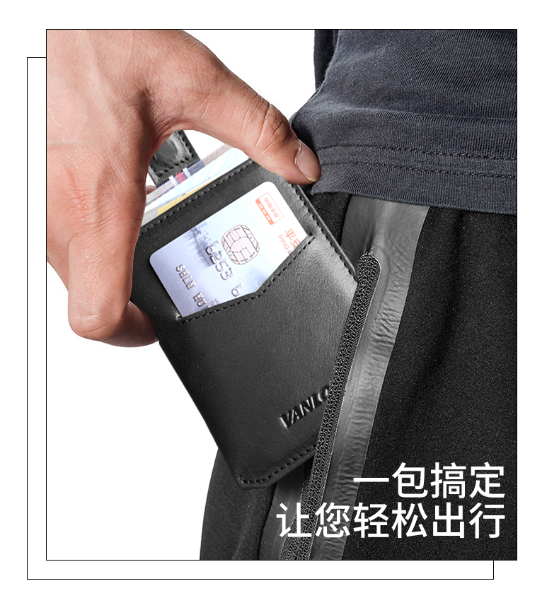 Thẻ gói bằng da nam siêu mỏng bằng lái xe bằng da một cá tính sáng tạo mini Hàn Quốc ví nhỏ dễ thương nữ - Chủ thẻ ví dài nam