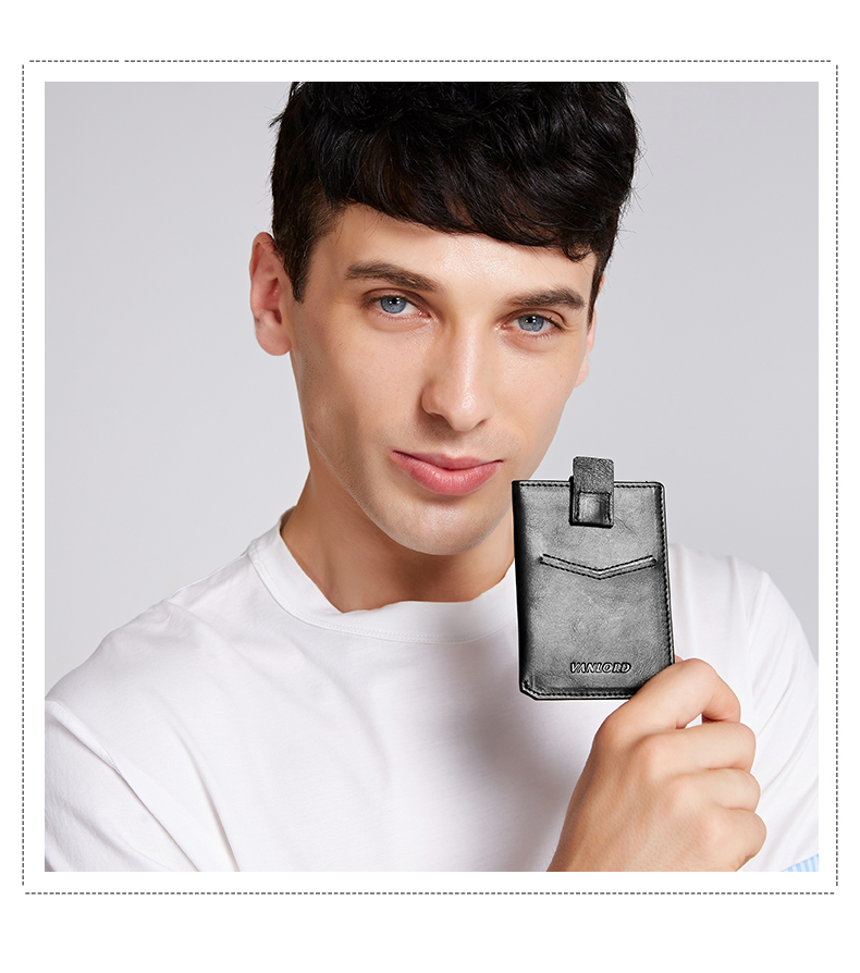 Thẻ gói bằng da nam siêu mỏng bằng lái xe bằng da một cá tính sáng tạo mini Hàn Quốc ví nhỏ dễ thương nữ - Chủ thẻ ví dài nam