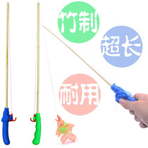 10 sets of childrens magnetic fishing toys bulk bamboo wooden fishing rod good quality super resistant to play magnet strong