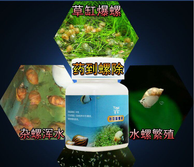 Aquarius aquarium aquarium fish dethrub drug to remove snail drug fish tank sterilization worm special effect clear flat cylinder