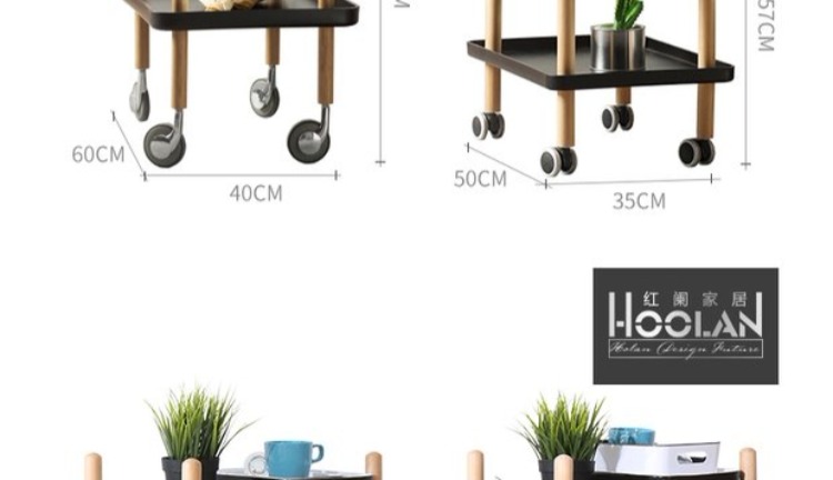 Bàn cà phê đơn giản Bắc Âu vuông hiện đại căn hộ nhỏ lăn sofa bên thiết kế sáng tạo gác xép Nhật nhỏ - Bàn trà bàn trà sofa
