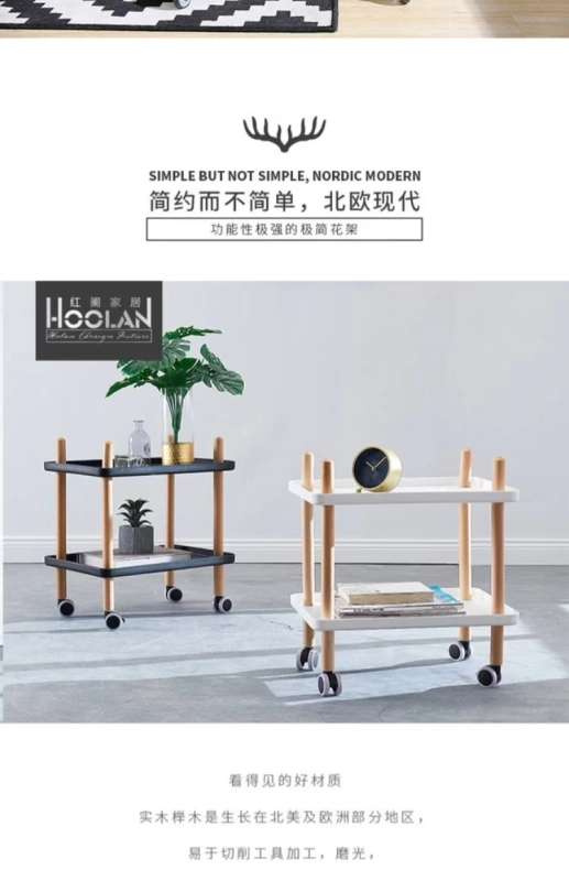 Bàn cà phê đơn giản Bắc Âu vuông hiện đại căn hộ nhỏ lăn sofa bên thiết kế sáng tạo gác xép Nhật nhỏ - Bàn trà