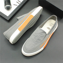 2023 summer old Beijing shoes male umbrella cloth breathable casual shoes one foot of mens shoes lazy Le Fu shoes