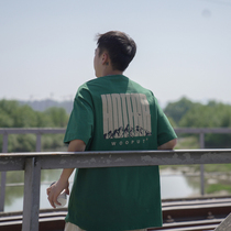 Summer pure cotton short sleeve male mark T-shirt trend sleeve men loose in a round collar half-sleeve tops breathable