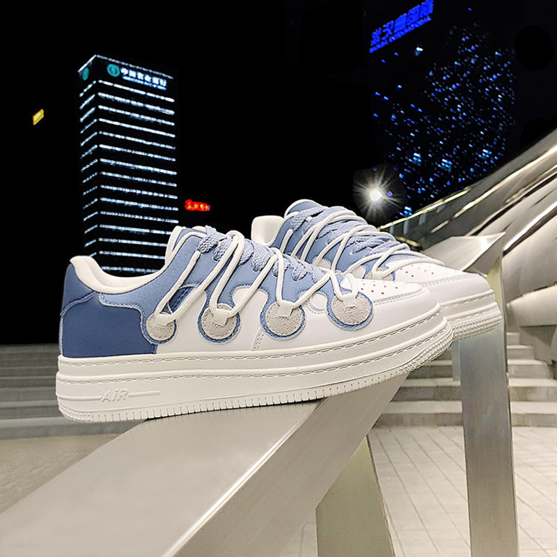 Thick Bottom Small White Shoes Men's New Day Department Youth Tide Card Casual Board Shoes Small Crowdart Lovers of the Genuine Leather Drestrainee Shoes men 's 