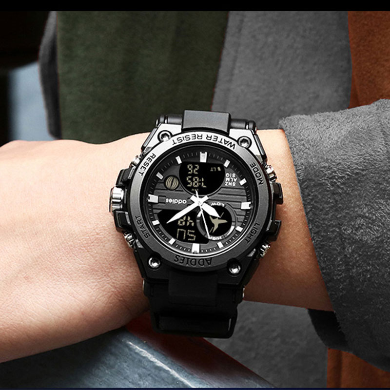 Outdoor multi-function waterproof luminous mechanical men's watch mountaineering sports junior high school primary school students double display electronic watch