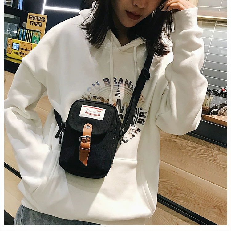 Túi đựng điện thoại di động nữ 2019 phiên bản tiếng Hàn mới của túi vải bố sang trọng Túi xách điện thoại di động treo cổ đồng xu ví nhỏ túi hoang dã - Túi điện thoại