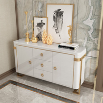 Side cabinet light luxury living room marble porch locker multifunctional post-modern minimalist dining room tea cabinet paint