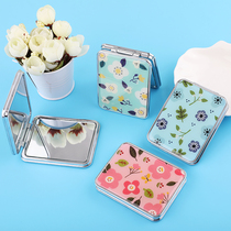 Cute cartoon small double-sided mirror with folded double-sided mirror