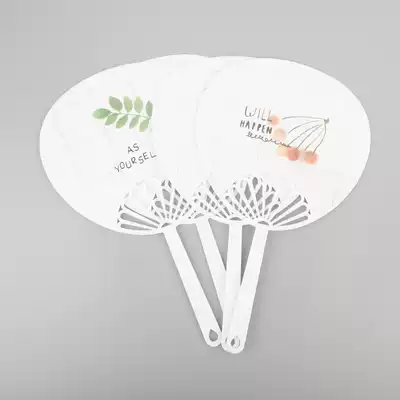 Cartoon plastic fan small hand cranked fan summer Fan small fan household Daily fan