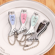 Stainless steel nail clip key chainnail nail nail file cartoon nail clamp