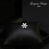 0233 mini six-petal flower crystal suit small brooch female Korean temperament hundred small collar pin hidden