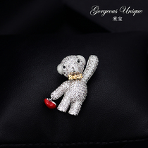 Japan and South Korea cute animal brooch cartoon love bow bear corsage clothing bag hat pin accessories