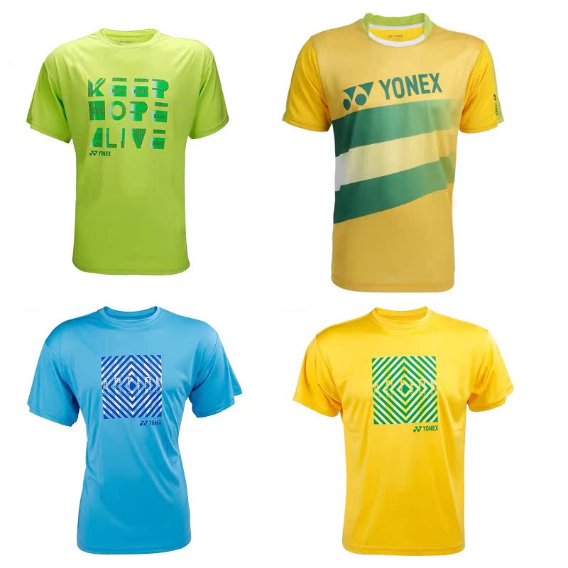 YONEX Yonex badminton clothing men and women with the same paragraph loose quick-drying round neck top short-sleeved T-shirt sports leisure