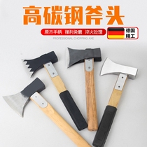 Ax for splitting firewood outdoor woodworking special small ax hand-forged bone chopping knife all-steel mountain ax fire ax