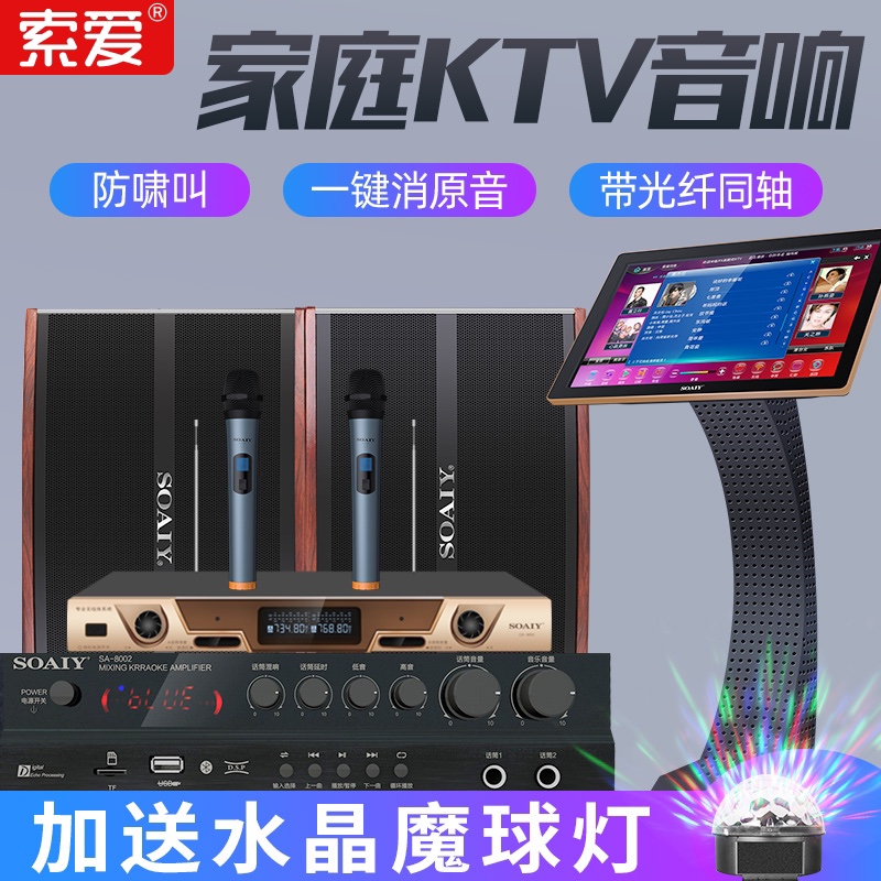 Sony CK-M13 Home Theater KTV Audio Set Full Set Speaker Power Amplifier Jukebox Living Room TV Karaoke Home Conference Card Pack Speaker Wireless Bluetooth Microphone Device K Song