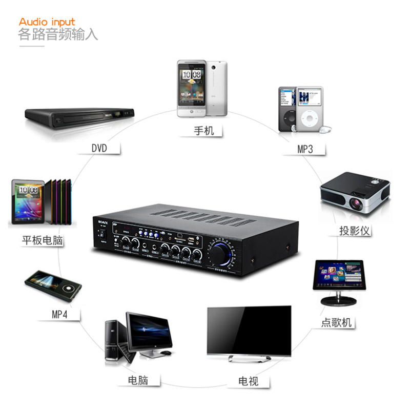 Купить SA-1600 домой KTV усилитель большая машина мощность звук ...