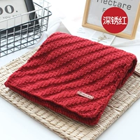 Темно -красная дозировка шарфа+кожаная этикетка инструмента