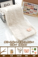 Коралловый бархатный рис белый 3 Группа+игла палки+наклейка для медведя+подарочный пакет