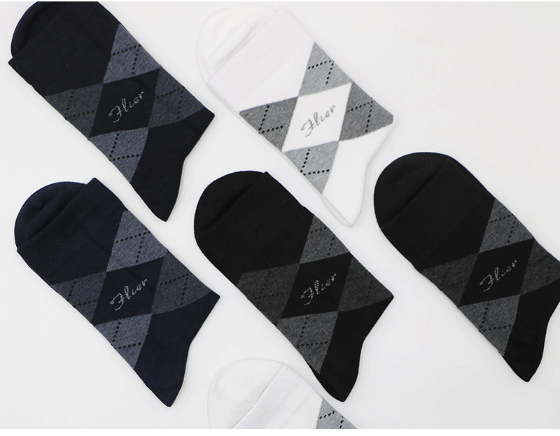 Vần xanh Falei vớ than tre nam mùa thu và mùa đông ấm khử mùi sợi tre kháng khuẩn cotton đích thực ống kinh doanh vớ tất đẹp