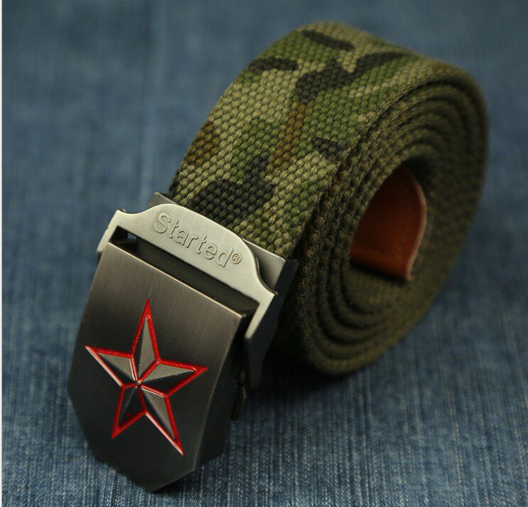 Pentagon male and female students youth belt outdoor training pants with a military menace training tactical canvas camouflage inner belt