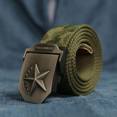 Five-pointed star army fan tactical belt outdoor training belt student youth male military training belt canvas belt