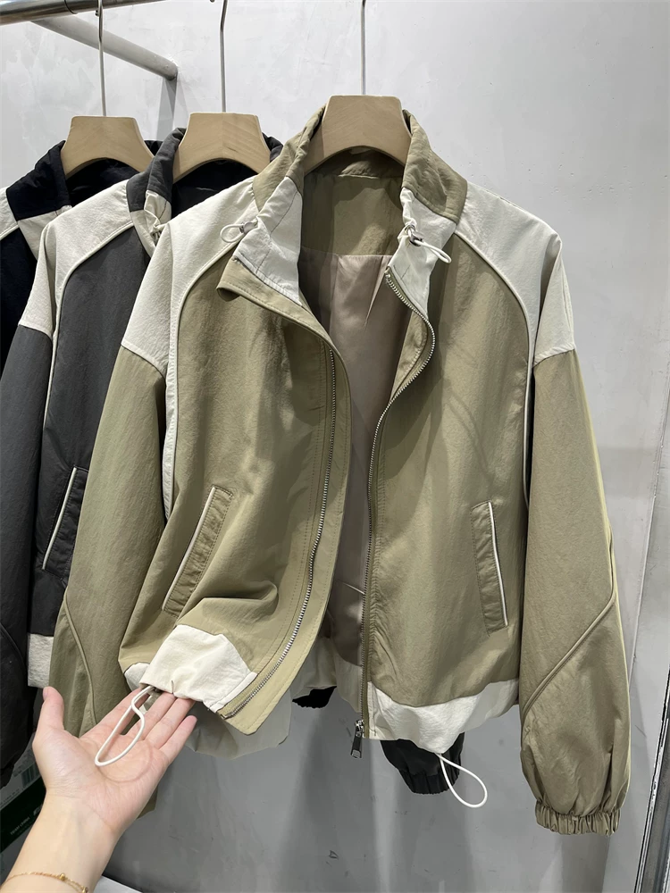 Короткая осенняя куртка, тренч, стиль высокого качества, оверсайз