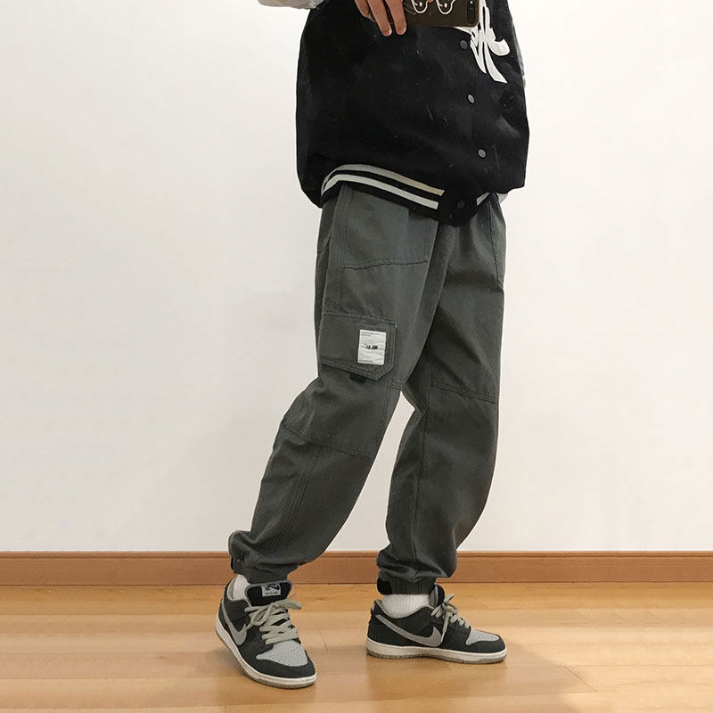 youyifan day series of clothing pants straight cylinder loose casual bunches men pants multibag ins and port craze autumn