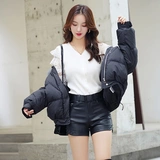 Шорты, штаны, демисезонные полиуретановые черные весенние сапоги, высокая талия, 2020, А-силуэт, свободный крой