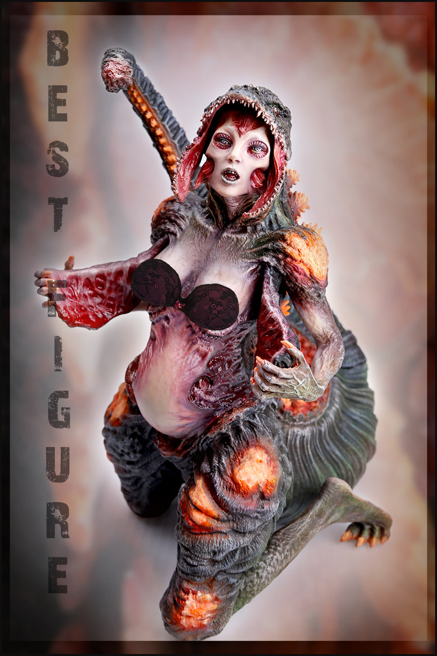 Poly Play Hall Magic Trophy hunter heroine 1 4 Dinosaur female GK resin model statue abroad to ship